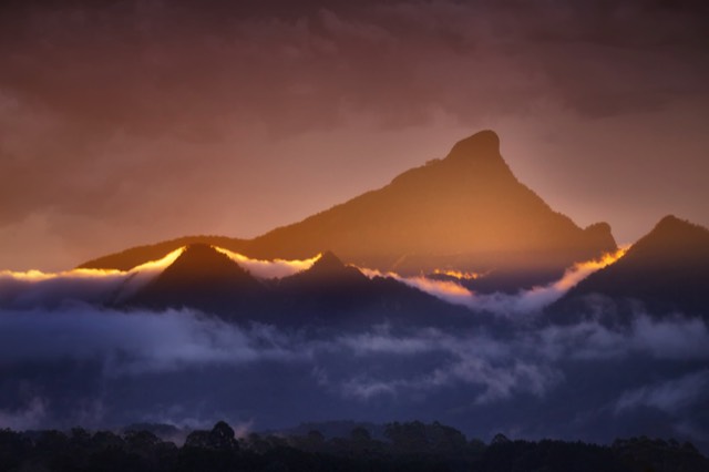Mount Warning clouds mist