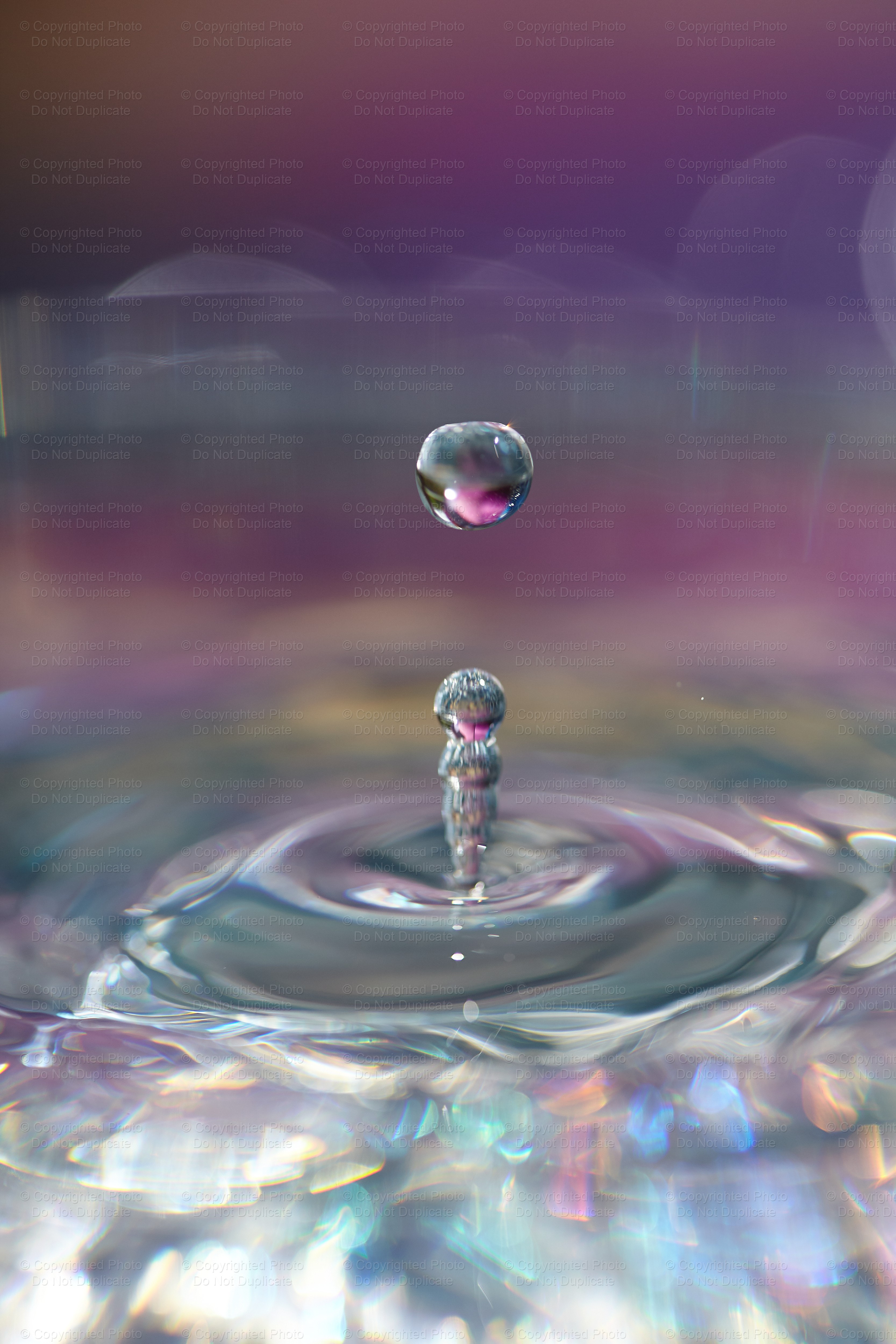 Iridescent Pink Drops Version 2
